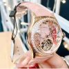 Reef Tiger Women Automatic Watch Luxury Ladies Mechanical Wristwatch Bubble Sapphire Mirror Skeleton 3D Art Dial RGA7105