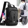 Men Messenger Bag Fashion Canvas Chest Bag Functional Pocket Handbag Biking Travel Shoulder Bags Casual Man Crossbody Bags