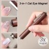 3-in-1 Multifunctional Magnetic Cat's Eye Nail Magnetic Stick 130mm Super Strong Gel Polish Magnet Pen Large Cylinder Magnetic