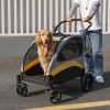 Pet Stroller for Small Dogs and Cats, Folding Lightweight Dog Stroller with Detachable Carrier Portable Cat Puppy Jogging Stroll