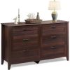 Storage Cabinet with 3 Drawers and Door, Accent Sideboard Cabinet with Adjustable Shelf for Living Room, Entryway and Hallway