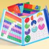 Montessori Fraction Learning Math Toy Magnetic Arithmetic Teaching Aids Wooden Book Educational Toys for Children Christmas Gift