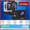 4K 30FPS 16MP WiFi Action Camera Waterproof Sport Camera 2.0+1.4 Inch Dual Screen Motorcycle Drive Recorder for Outdoor Cycling