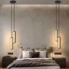 Modern Pendant Lamps Led 9heads Rings Ceiling Hanging Chandeliers Black Loft Living Dining Room Kitchen Indoor Lighting Fixtures