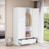 Metal Storage Cabinets Locker with Lock Door, 72'' Clothing Coat Steel Storage Freestanding Wardrobe for Office, Home, School