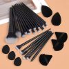 MAANGE Single Flat Round Tube Flat Head Foundation Brush With Box Powder Blush Concealer Makeup Brush Skin-friendly Makeup Tool