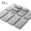 Oirlv Light Grey Leather Jewelry Display Set for Earring Ring Necklace Bangle Shop Trays Counter Jewelry Display Props