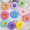 Pokemon Kids Plush Coin Purse Pikachu Charmander Round Mini Wallet Ganger Squirtle Zipper Purse Charizard Boys Girls Money Bags