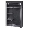 71" Wooden Wardrobe with 4 Doors, 6 Drawers Freestanding Wooden Bedroom Storage Wardrobe for Home
