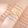 Women Girls Personalized Name Bracelet Stainless Steel Box Chain Letter Customized Charm Bracelets Unique Custom Jewelry Gift