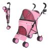 Pet Stroller 3 in 1 Dog Stroller for Medium Small Size Dogs, Large Cat Stroller with Detachable Carrier for Puppies, Doggies, K