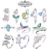 Hot Sale 925 Silver Personalized Couple Ring Charm Suitable For Keychain Any Occasion Holiday Birthday Gift