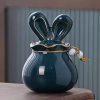 380ML Ceramic White Pet Caskets Funeral Urn for Ashes Sealed Storage Tank Pet Ash Urns Memorial Funeral Coffin for Passed Dogs