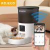 ROJECO 8.5L Automatic Pet Feeder Water Fountain WIFI APP Remote Control Smart Dog 5L Food Dispenser 3.5L Gravity Water Drinker ﻿