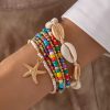 7Pcs Bohemian Shell Bracelet Set For Women Starfish Charm Rice Beads Wristband Bangle Girls Summer Beach Jewelry Accessories