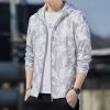2025 Hooded Jacket Men's Summer Harajuku Solid Color Lightweight Breathable UV Jackets Outdoor Fishing Hiking Skin Windbreaker