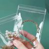 50 pieces of transparent PVC jewelry storage bag, antioxidant earring pendant necklace bracelet storage rack bag display