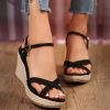 Women's Slippers and Ladies Sandals Wedge Heel Sabot Slides On Promotion Non Slip Casual Wholesale Waterproof Low Price 39 Shoes