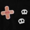 1 pair Gothic Loli Black Sweet Cross Love Hair Clip Skull Punk Hairpin Hot Girl Y2K Harajuku Earth Cool Hair Accessories