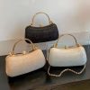 1Pc Nice Design Gold And Silver Chain Women's Evening Bags 2024 New Bright Face Five Pointed Star Shoulder Bag Funny Party Bag