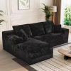 HOMMPA Folding Sofa Bed Sleeper Sofa Chair 3 in 1 Convertible Sofa Bed with 2 Pillows Foldable Mattress with Back Support Floor