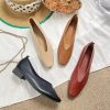 Vintage Brown Z-Bottom Women's Shoes 2024 New Spring Thick Platform Mary Jane Shoes With Ankle Strap Rubber Sole China Made