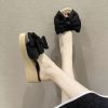 Boho Style Wedge Sandals for Women Women's High Heel Wedge Sandal Fashionable Butterfly Design Sponge Cake Thick Soled Sandal