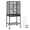 Large Chicken Coop 137" L Hen House Duck Cage for 10-15 Chickens 55ft² with Spacious Run, 6 Nesting Box, 6 Raised Perches