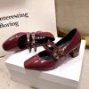 Women's Spring Round Toe Pumps Chunky Heel Mary Janes Shoes Platform Shoes for Women Dress Students Women's Lolita Heeled Shoes