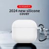 Silicone Protective Case Shockproof Earphone Case Cover with Carabiner Protective Shell Skin Box for Airpods 4 (2024) Case Cover