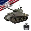 Rc Tank Heng Long 1/16 American M4a3 Sherman Electric Remote Control Tank Model Telescopic Barrel Military Model Holiday Gift