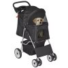 SucceBuy 66lbsDog Bike Trailer 2-in-1Pet Stroller Folding Cart Frame Bicycle Carrier with Wheels Universal Coupler for Dogs Cats