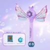New Disney Princess Hand held bubble wand toy Electric Bubble Machine Elsa Princess Magic Stick Blowing Bubble Girl Gifts Toy