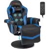 LED Gaming Massage Recliner Chair Racing Style Single Living Room Sofa Comfortable Ergonomic Home Theater Seating(Red)