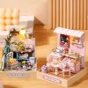 Mini DIY Kit For Doll House Making And Assembled House Home Kit Creative Room Bedroom Decoration With Furniture Dollhouse