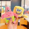 Kawaii Spongebob Squarepants Keychain Patrick Star Keyring Doll Backpack Pendant Bag Plush Toy Plushie Keychain Anime Girl Gift