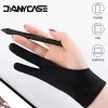 1PC Artist Drawing Glove for Any Graphics Drawing Table 2 finger Anti-Fouling Both for Right And Left Hand Black Drawing Gloves