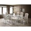 9 Pcs Dining Table Set, Wood Rectangular Table with 8 Upholstered Chairs Set, Modern Kitchen Table Set