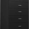 Vertical Dresser for Bedroom with LED White Dresser with Grid 6 Drawer Dressers & Chest of Drawers Sturdy Bedroom Furniture