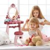Toddler Vanity Toys for above 3 Years Old, Vanity Makeup Table with Mirror and Chair, Kids Vanity Set with Music Sound and Light