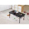 Folding Camping Table with Storage Compartment Aluminum Lightweight Camp Kitchen Table Height Adjustable Indoor/Outdoor Table