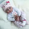 BZDOLL Lifelike 55cm Reborn Baby Doll 22inch Alive Soft Silicone Newborn Bebe Cute Play House Toy Birthday Gift For Girl