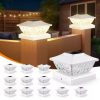 4/12 Pack Deck Lights Solar Powered, Solar Step Lights Outdoor Waterproof Led, Step Lights Solar Powered Used For Deck Stairs