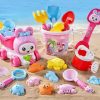 5pcs/14pcs Children Cartoon Rabbit Beach Dump Truck Portable Bucket House Play Water Play Sand,Random Colors and Styles