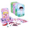 Magnetic 3D Puzzle Children Dress Up Expression Travel Tin Box Jigsaw Game Early Education Imagination Toys Gifts For Girls