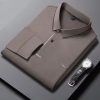 Summer Men's Color Matching Long Sleeve Casual Polo Shirt Fashion Two-color Stitching Fashion Men's Lapel Shirt Long Sleeve