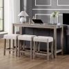 Set of 2 Bar Table,Round Cocktail Table,High Top Pub Bistro Table for Kitchen Dining,Home Bar,Living Room,23.6 x 23.6x41.3Inches
