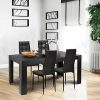 Gorgeous Formal Set of 2 Side Chairs Brown Color Rubberwood Dining Room Furniture Faux Leather Upholstered Seat