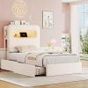 Bunk Bed, Solid Wood Bunk Bed with Sturdy Ladder & 12 Inch Safety Guard Rails, Twin Size Wood Beds Frame, Children Beds