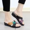 Slippers for Women 8cm Thick-Soled Heightening Sandals for Summer Outer Wear Wedge Heels Fashionable Bathing Waterproof Non-Slip Travel Beach Shoes